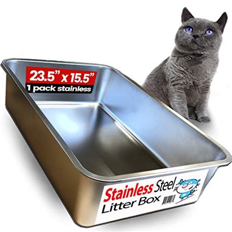 stainless steel litter box benefits|stainless steel kitty litter pan.